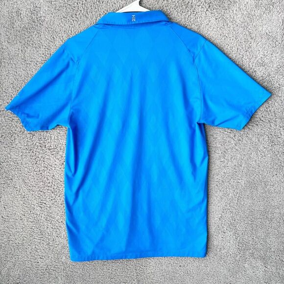 Nike Shirt Mens Small Blue Dri‎ Fit Tiger Woods Sea Island Polo Golf Performance - Picture 3 of 11